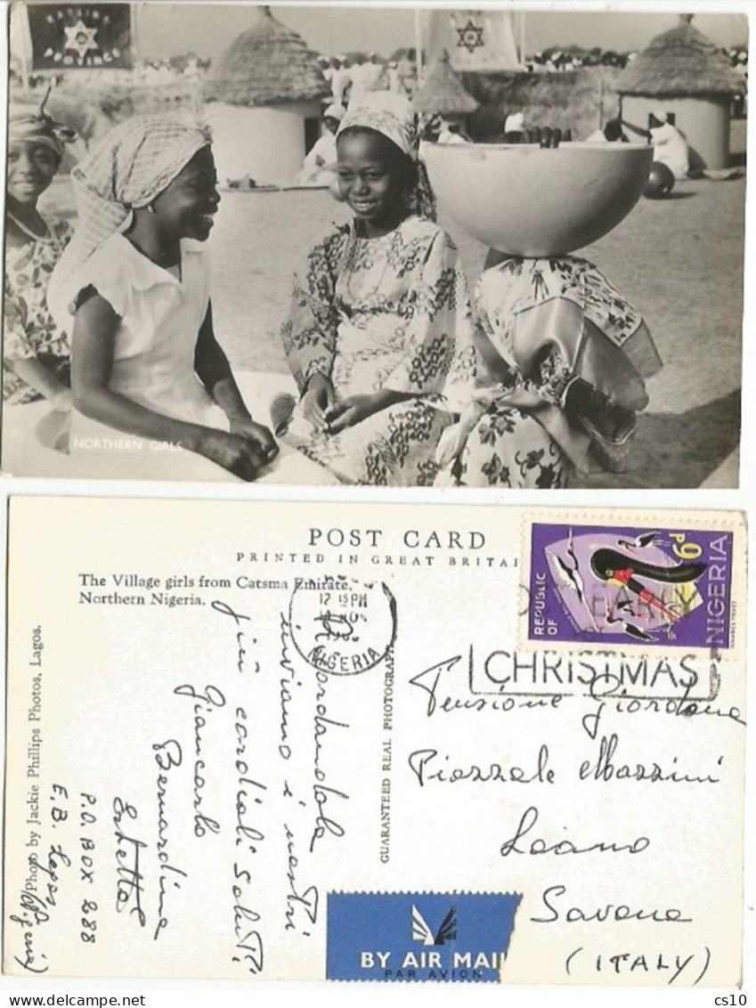 North Nigeria Catsma Katsma Emirates In Katsina Province - The Village Girls B/w AirmailPPC Lagos 14nov1960 - Nigeria
