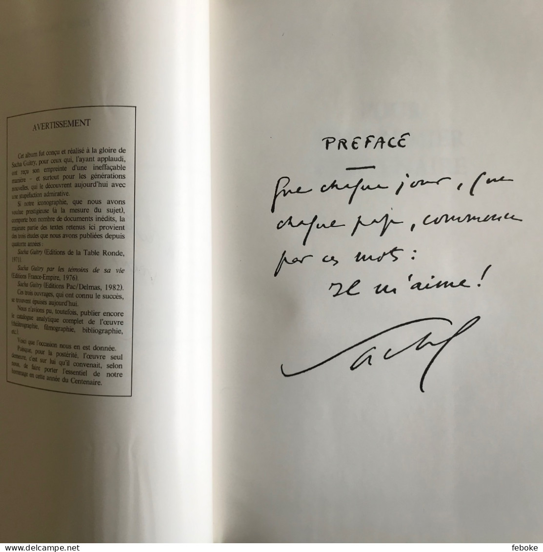 SACHA GUITRY 100 ANS DE THEATRE ET D'ESPRIT DE JACQUES LORCEY PAC EDITIONS PARIS 1985 - Französische Autoren