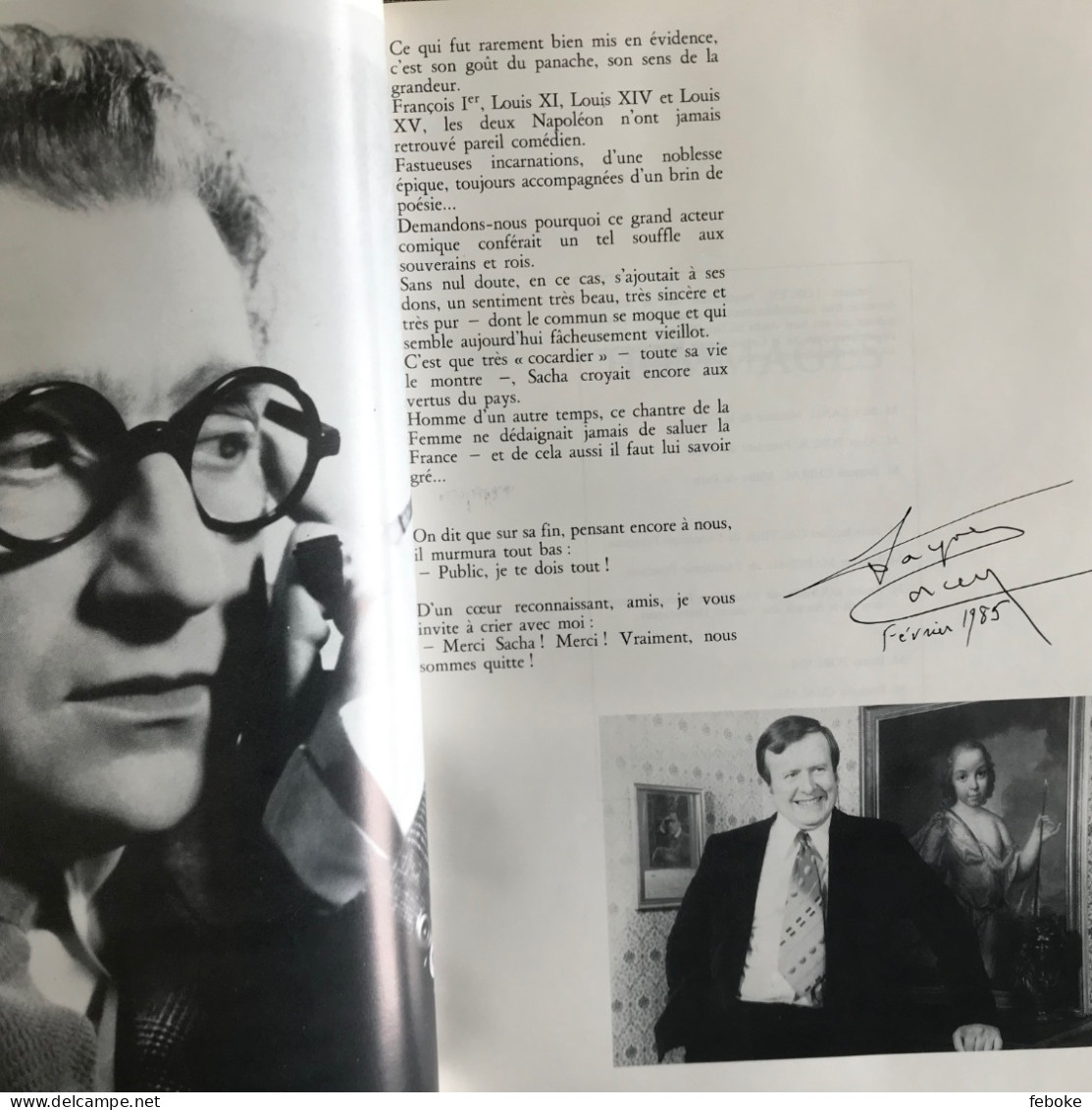 SACHA GUITRY 100 ANS DE THEATRE ET D'ESPRIT DE JACQUES LORCEY PAC EDITIONS PARIS 1985 - Autori Francesi