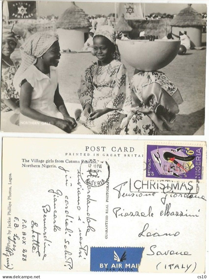 North Nigeria Catsma Katsma Emirates In Katsina Province - The Village Girls B/w AirmailPPC Lagos 14nov1960 - Africa