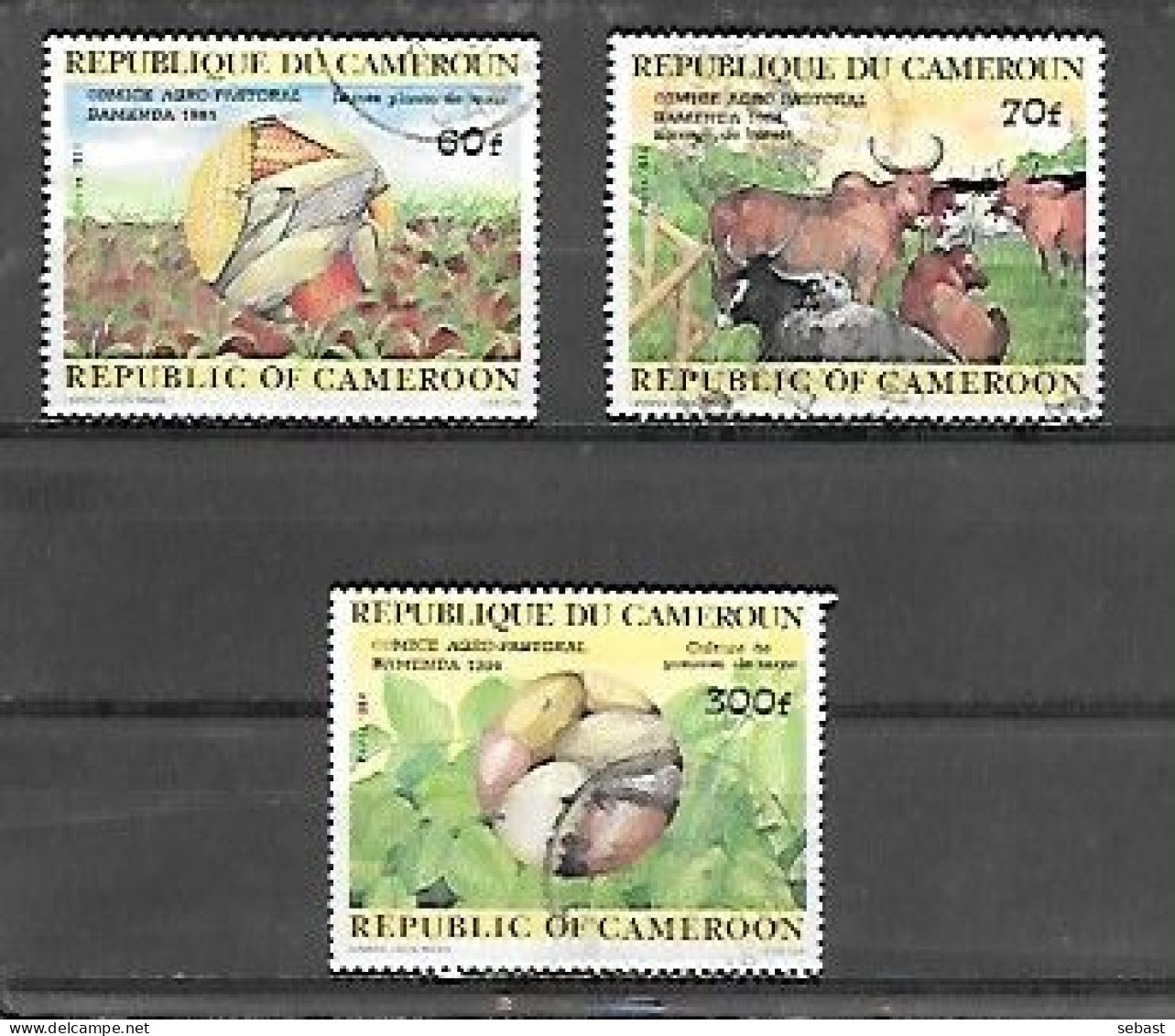 TIMBRE OBLITERE DU CAMEROUN DE 1984 N° MICHEL  1066/68 - Cameroon (1960-...)