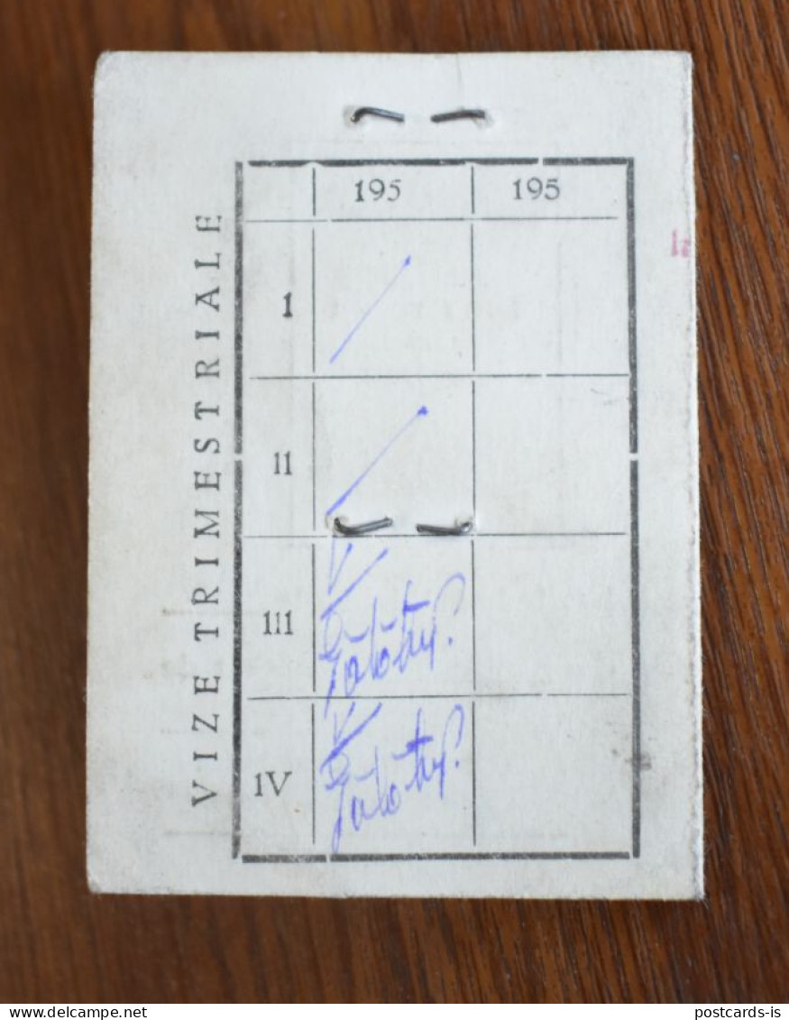 Carte De Identitate Prodaliment Intreprindere De Stat De Productie Pentru Comertul Exterior 1951 RPR Romania - Non Classés