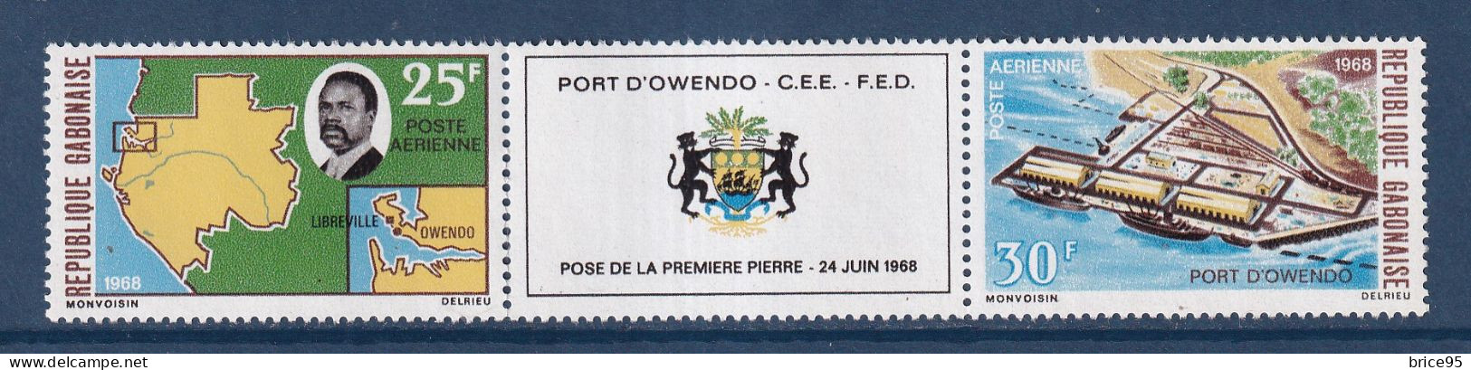 Gabon - YT PA N° 77 Et 78 ** - Neuf Sans Charnière - Poste Aérienne - 1968 - Gabon (1960-...)