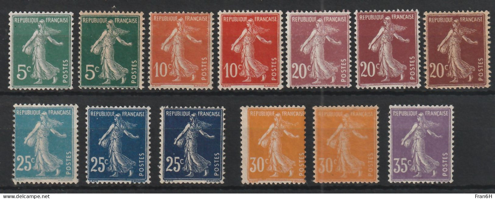 YT N° 137 à 142 + Variantes - Neufs ** - MNH - Cote 252,00 € - Neufs