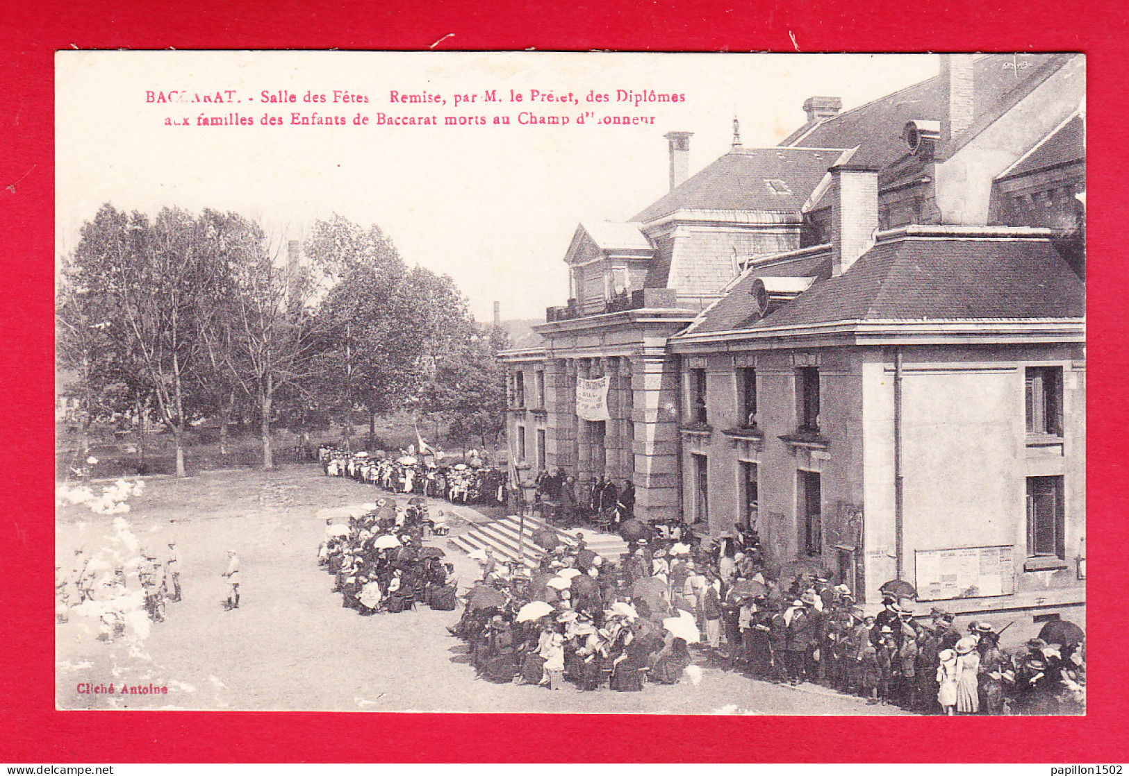 F-54-Baccarat-07P231 Salle Des Fêtes, Remise Des Diplômes Par Le Préfet Aux Familles Des Enfants Morts, Cpa  - Baccarat