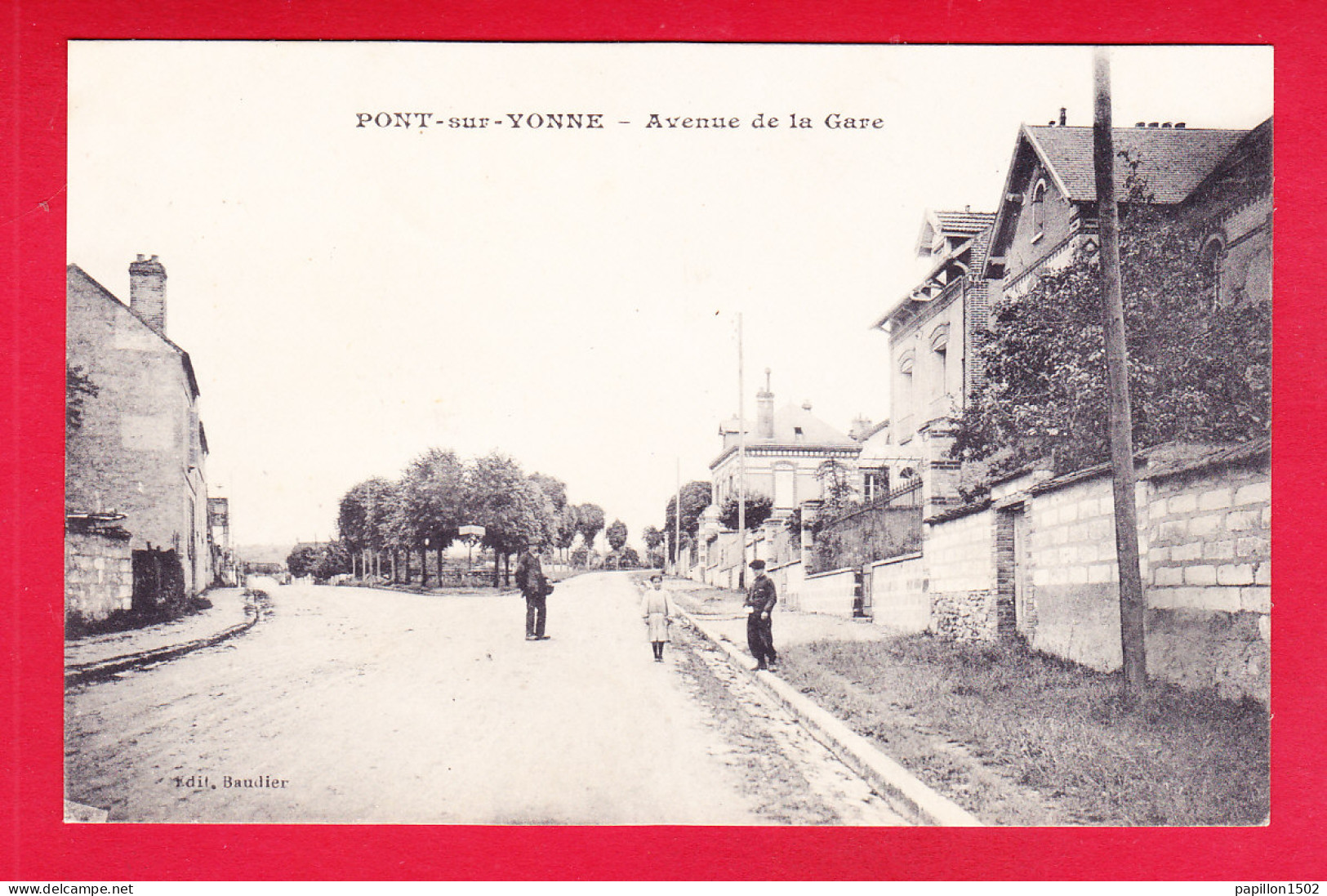 F-89-Pont Sur Yonne-12P231  Avenue De La Gare, Cpa BE - Pont Sur Yonne