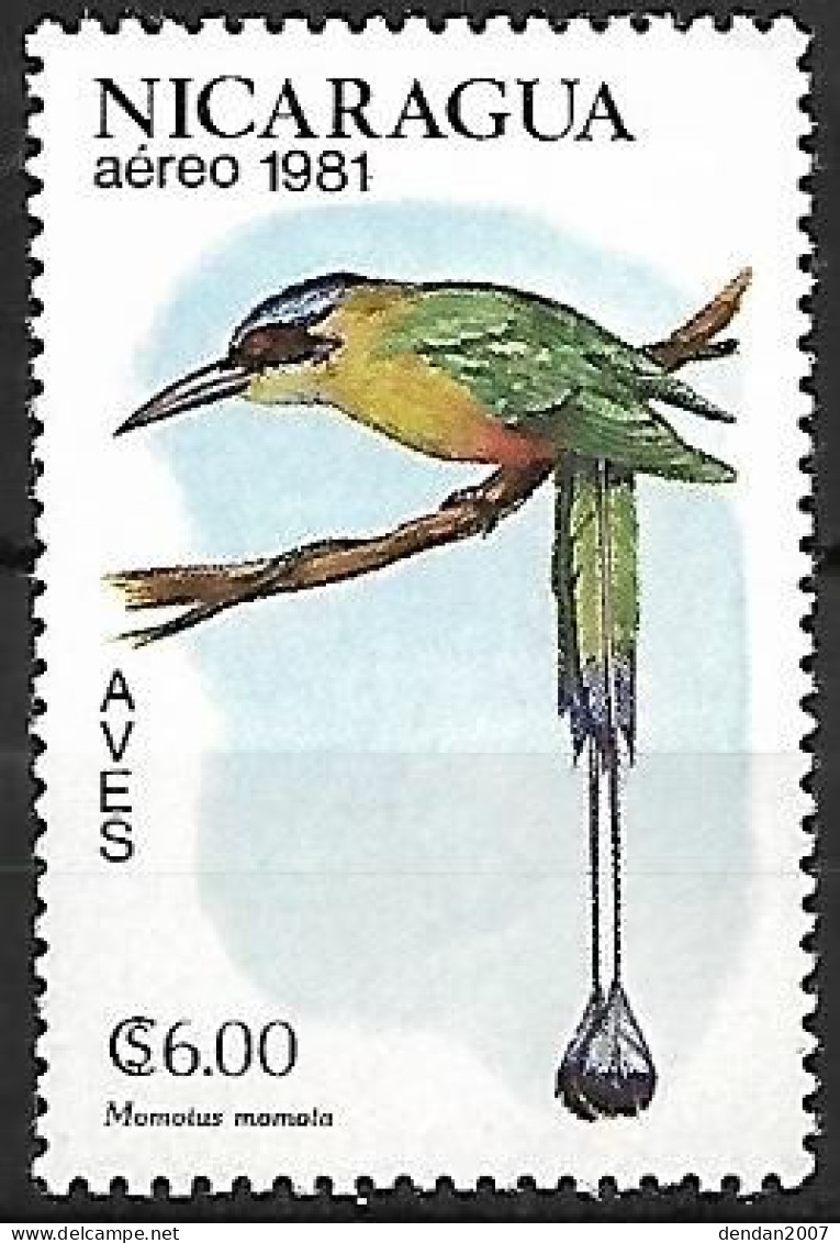 Nicaragua - Mint Hinged 1981 :     Lesson's Motmot  -  Momotus Lessonii - Other & Unclassified