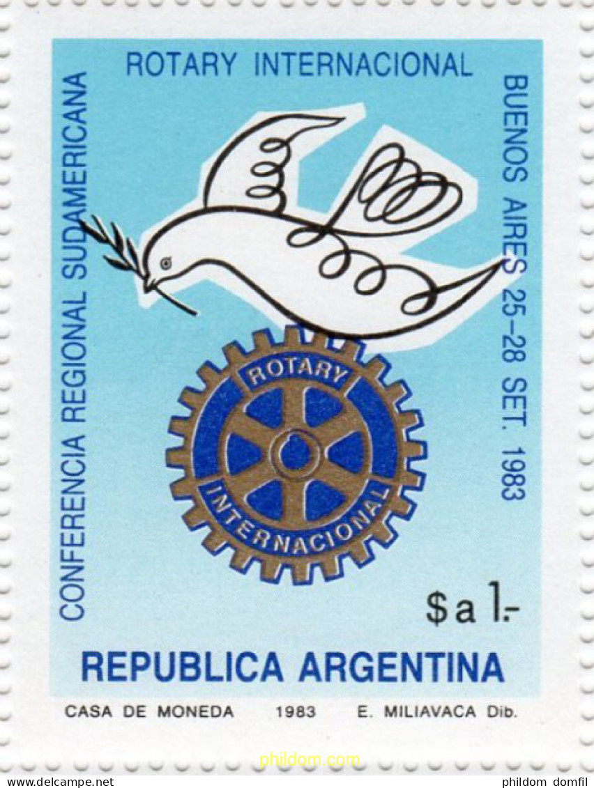 159323 MNH ARGENTINA 1983 CONFERENCIA DEL ROTARY CLUB - Unused Stamps