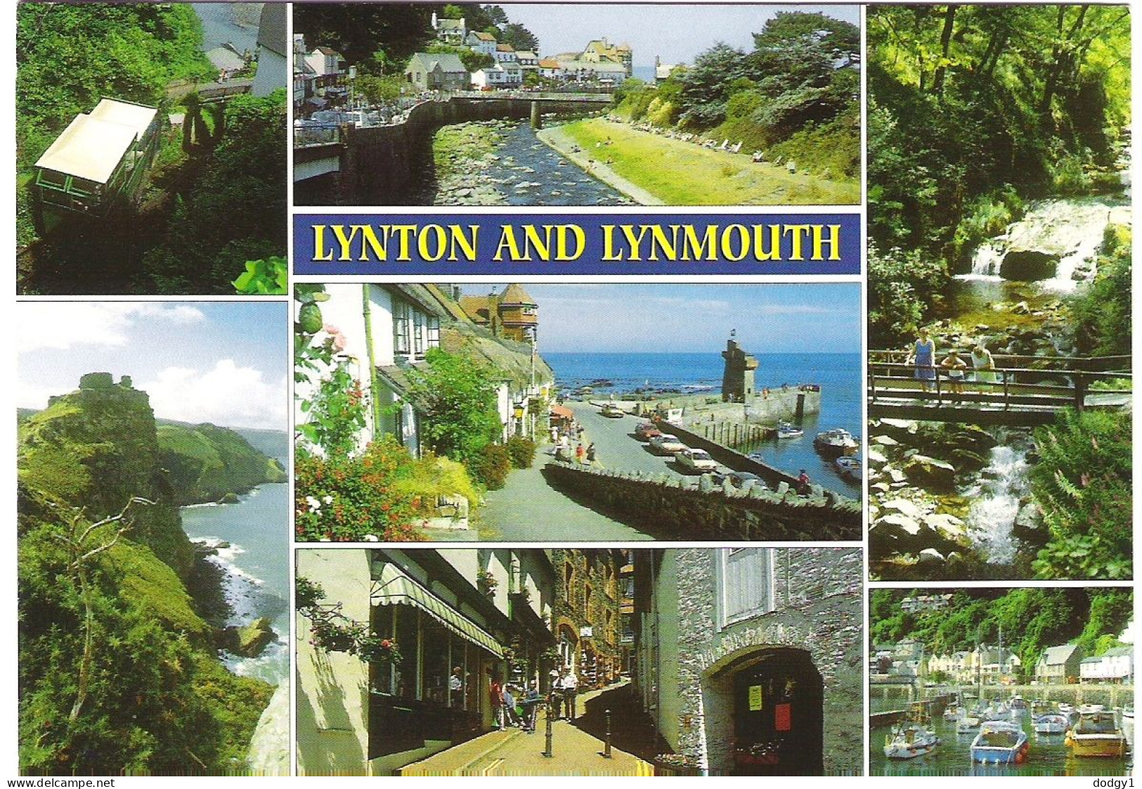 SCENES FROM LYNTON AND LYNMOUTH, NORTH DEVON, ENGLAND. USED POSTCARD Mm8 - Lynmouth & Lynton