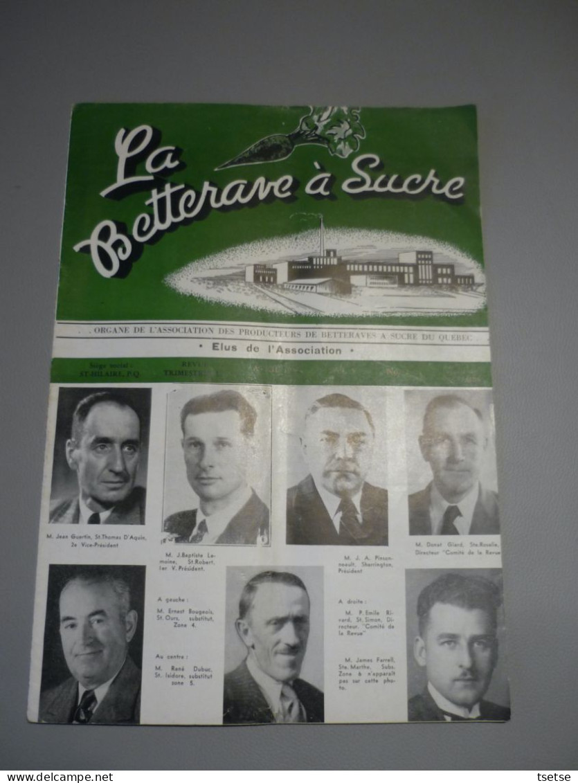 Revue  La Bettrave à Sucre ... Association Du Quebec - Avril 1952 - N°2 - 1900 - 1949