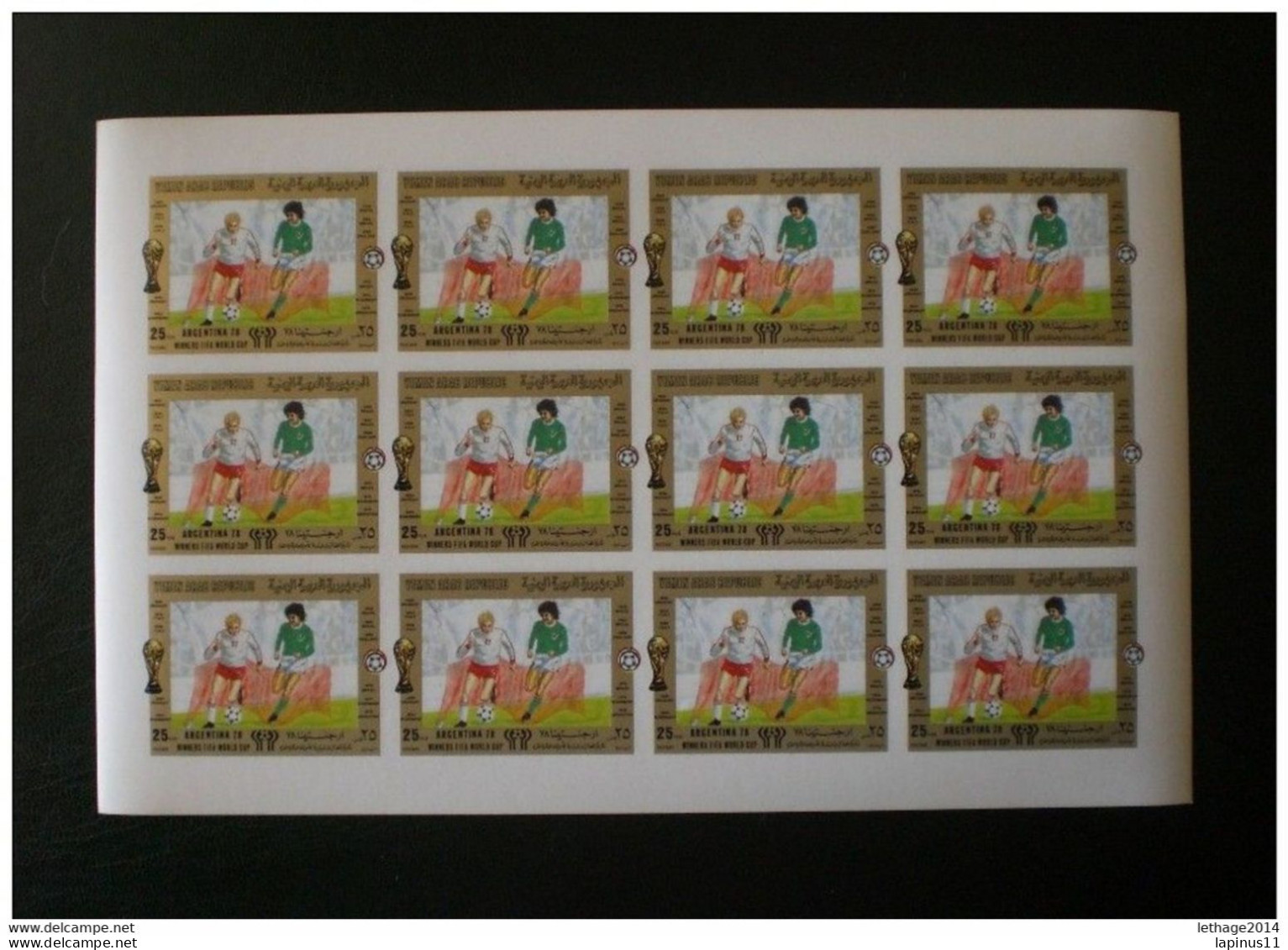 Йемен 也門 يمني YEMEN 1980 Football World Cup Quarter Finalists - Match Scenes And Flags 8 Sheet 12 Complete Series MNH - Yémen