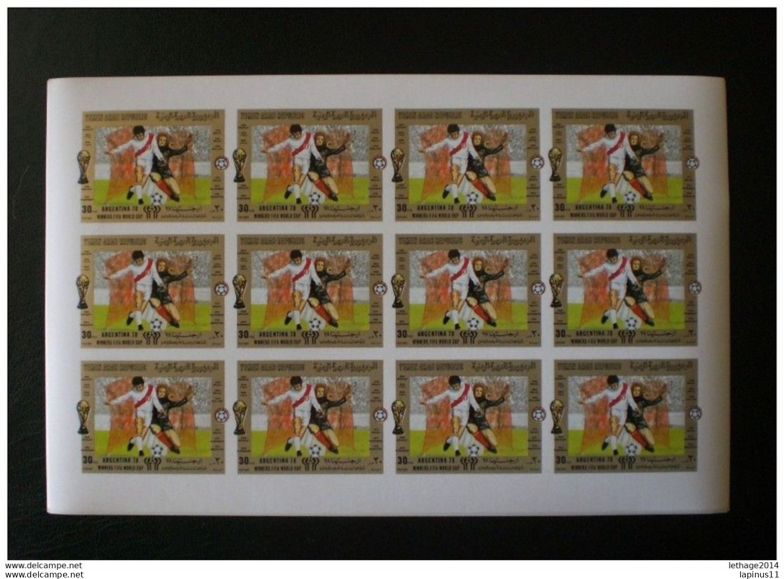 Йемен 也門 يمني YEMEN 1980 Football World Cup Quarter Finalists - Match Scenes And Flags 8 Sheet 12 Complete Series MNH - Yémen