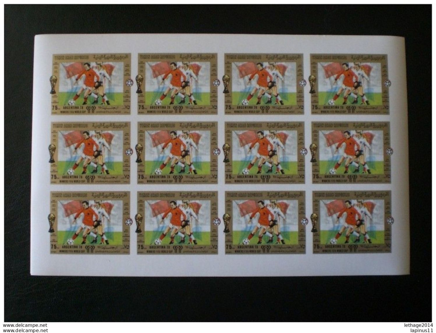 Йемен 也門 يمني YEMEN 1980 Football World Cup Quarter Finalists - Match Scenes and Flags 8 sheet 12 complete series MNH