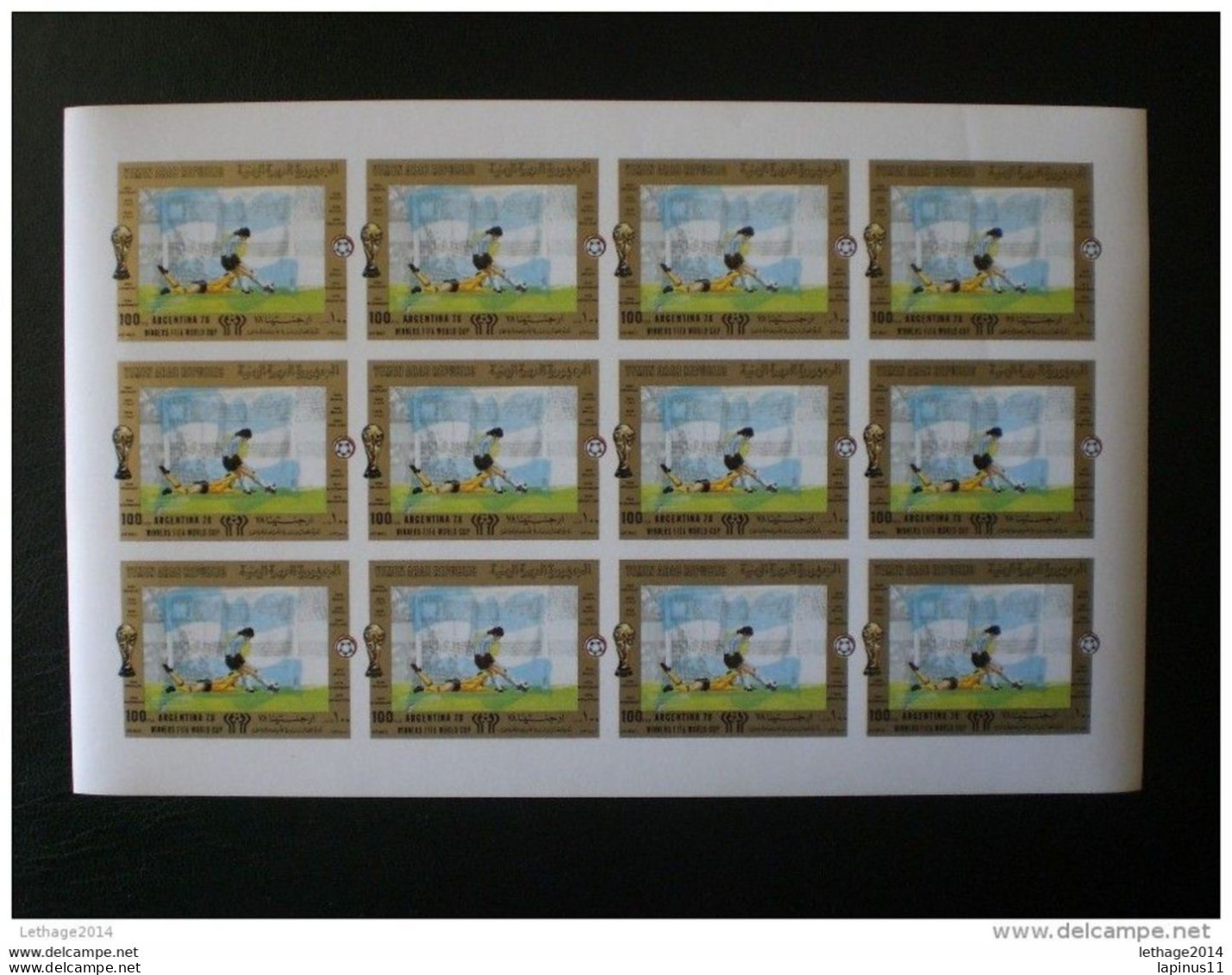 Йемен 也門 يمني YEMEN 1980 Football World Cup Quarter Finalists - Match Scenes and Flags 8 sheet 12 complete series MNH