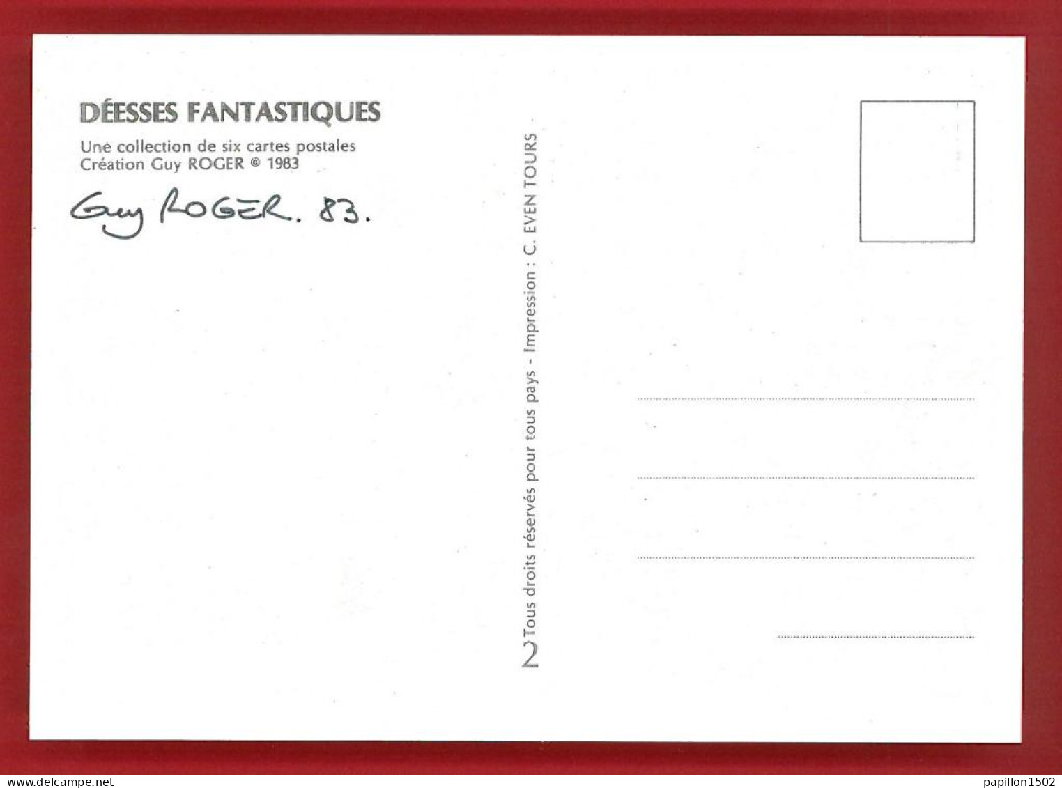 B.D.-92Ph59  Série De 6 Cartes Postales, Les Déesses Fantastiques, Collection Guy ROGER, BE - Cómics