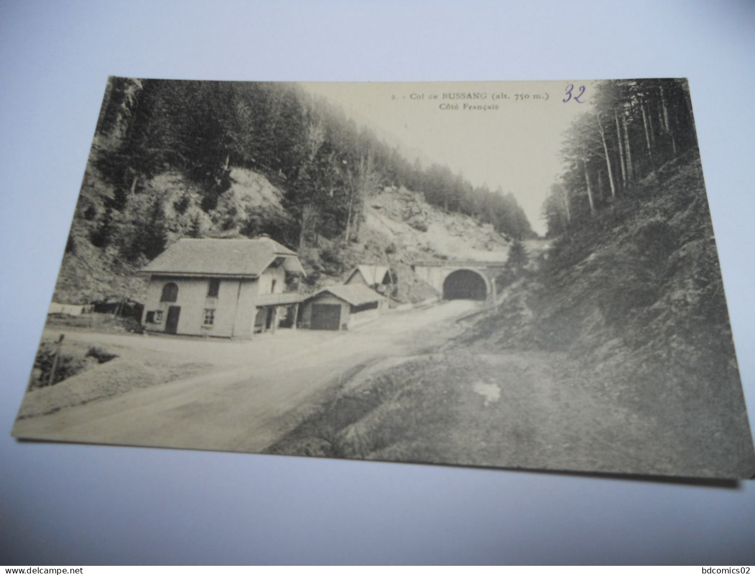 DEP 88 VOSGES CARTE ANCIENNE SANS ECRITURE EN N/BL COL DE BUSSANG COTE FRANCAIS N°2 //////TBE - Col De Bussang