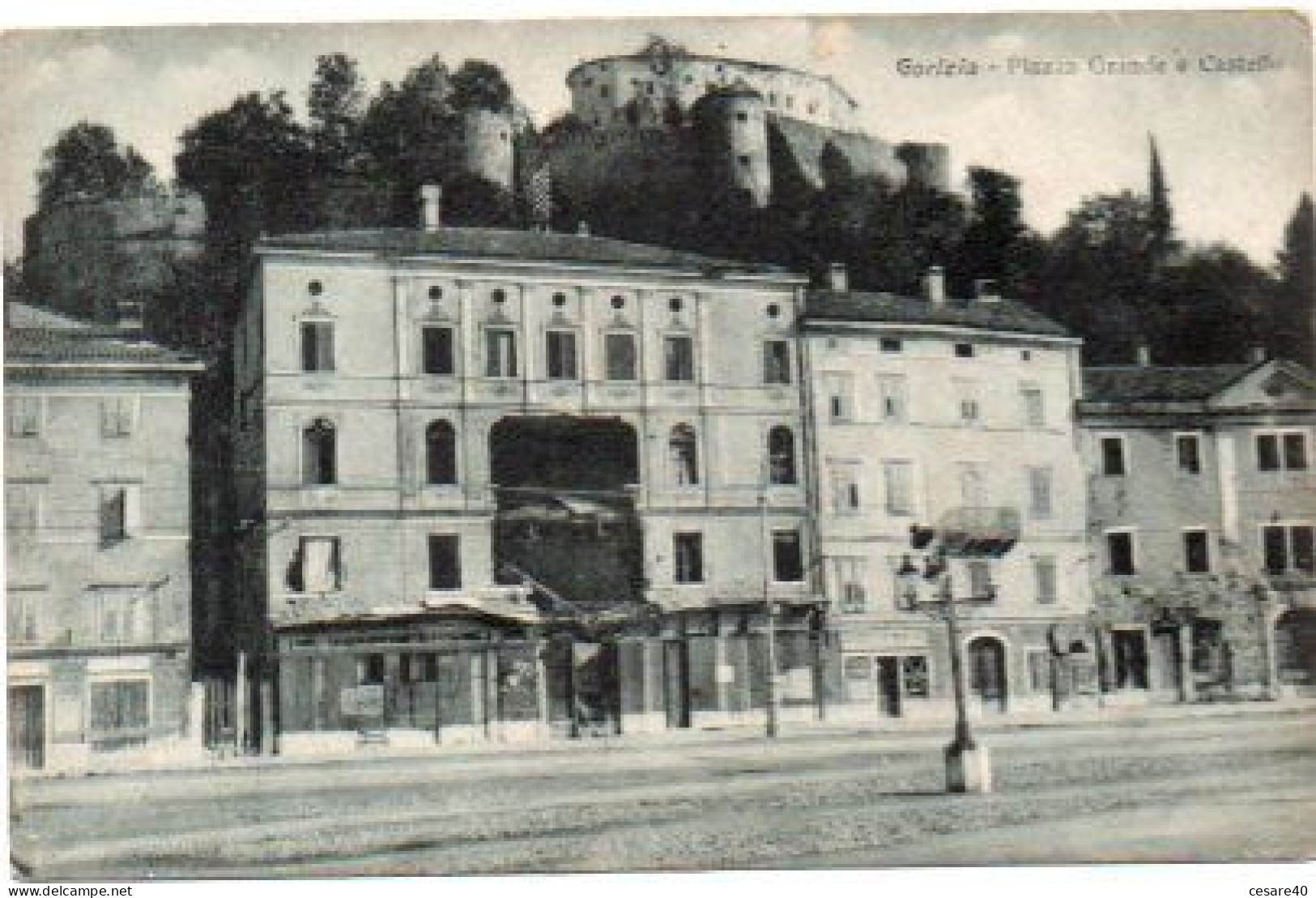 ITALIA - GORIZIA - Piazza Grande Animata, Ed. A. DE Pangher, Scritta 1917/18 - Fran 2023-2-47 - Gorizia