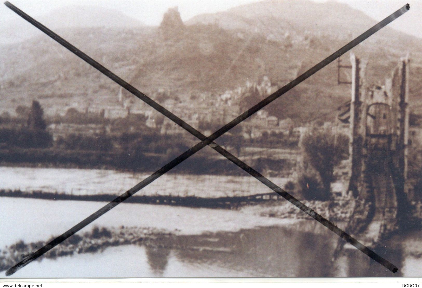 07 ARDECHE ROCHEMAURE PONT BOMBARDE PHOTO - Rochemaure