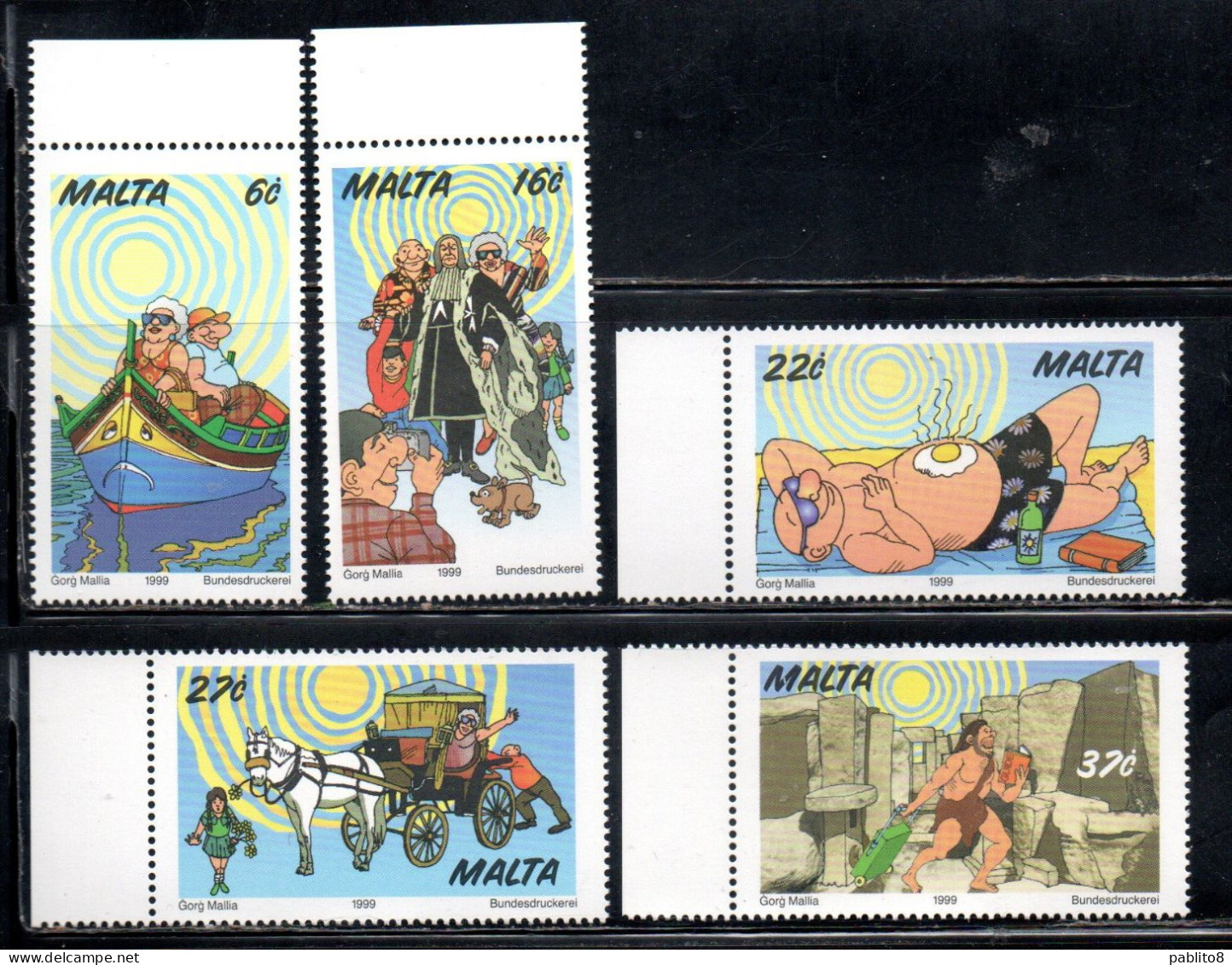 MALTA 1999 TOURISM SUN SHINING TURISMO COMPLETE SET SERIE COMPLETA MNH - Malta