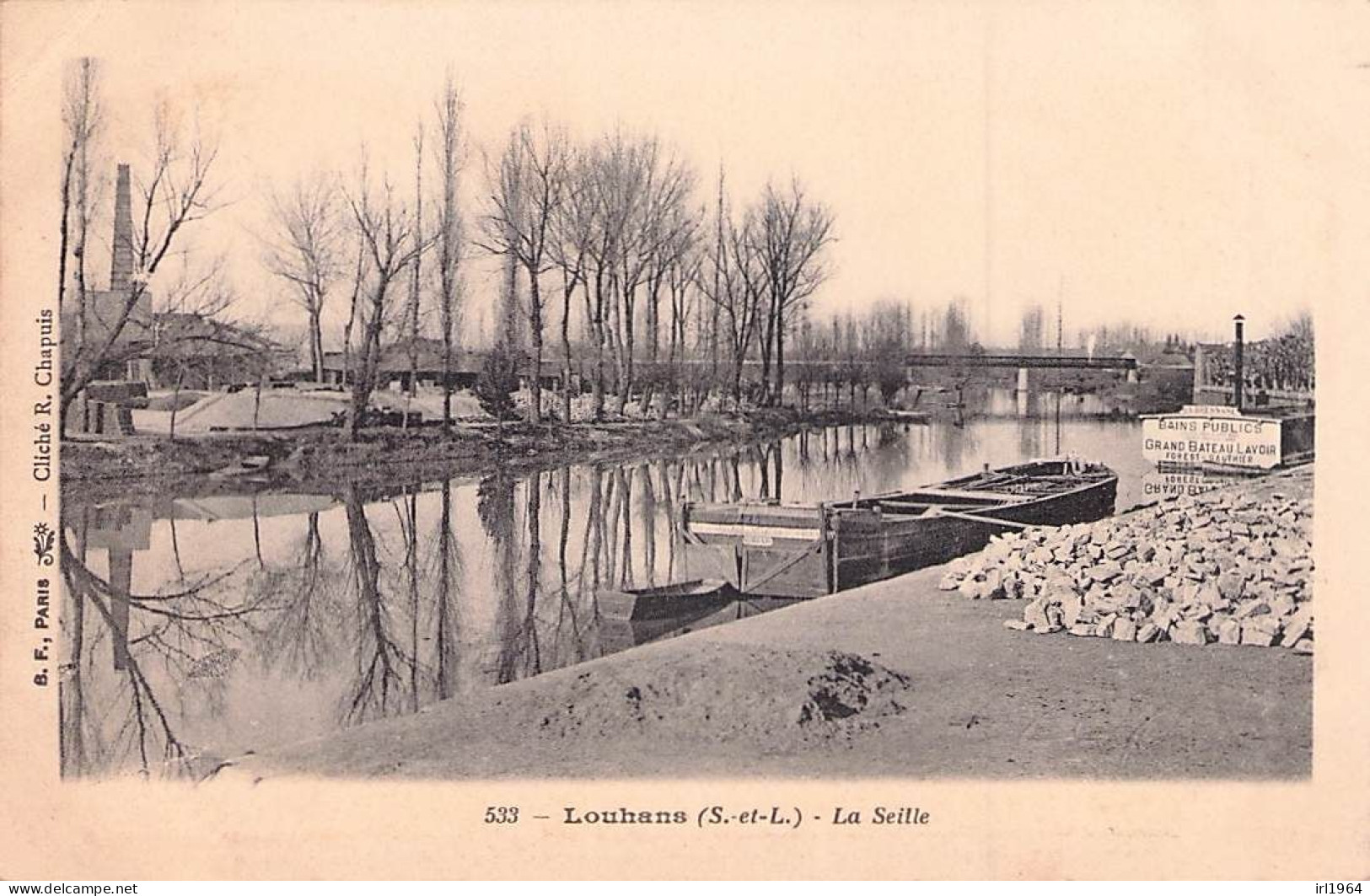 LOUHANS LA SEILLE PENICHE  BAINS ¨PUBLICS GRAND BATEAU LAVOIR - Louhans