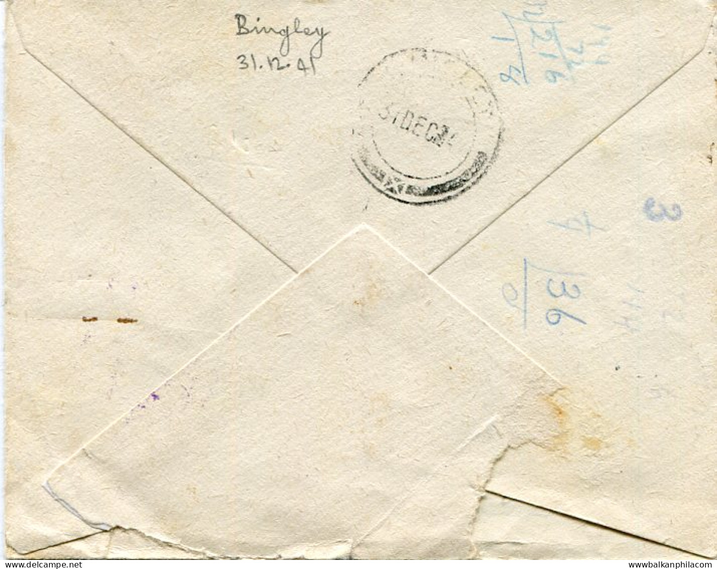 1941 Ethiopia Jijiga East Africa Force APO 65 To Bingley - Ethiopie