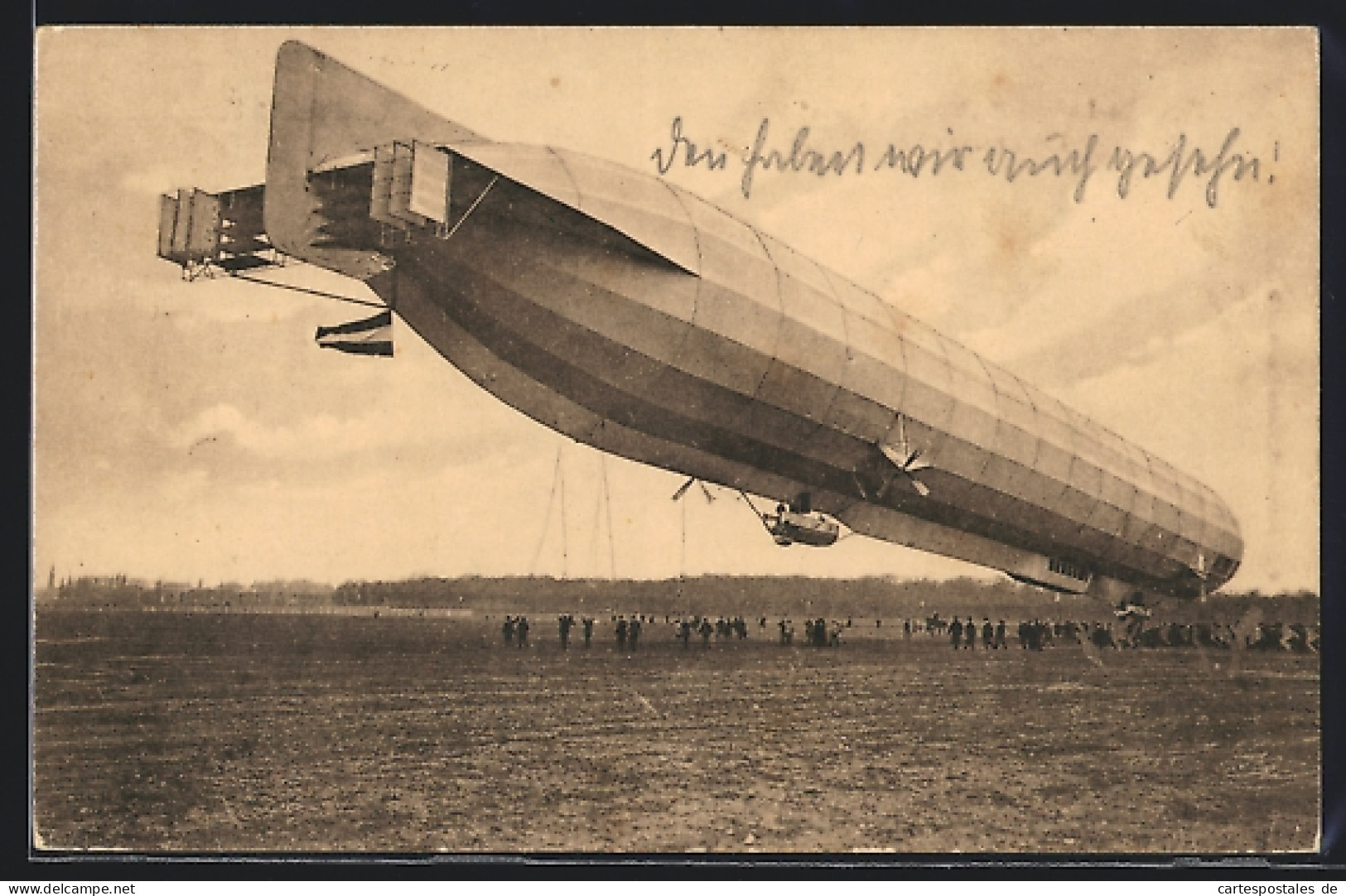 AK Zeppelin Viktoria Luise Bei Der Landung  - Dirigibili