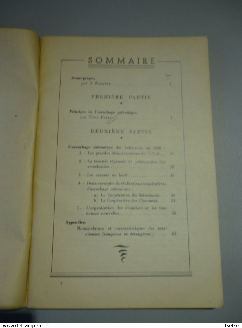 Cahier/ Livret - L'Arrachage Mécanique Des Bettraves - 1946 - Cahier N°2 - 1900 - 1949