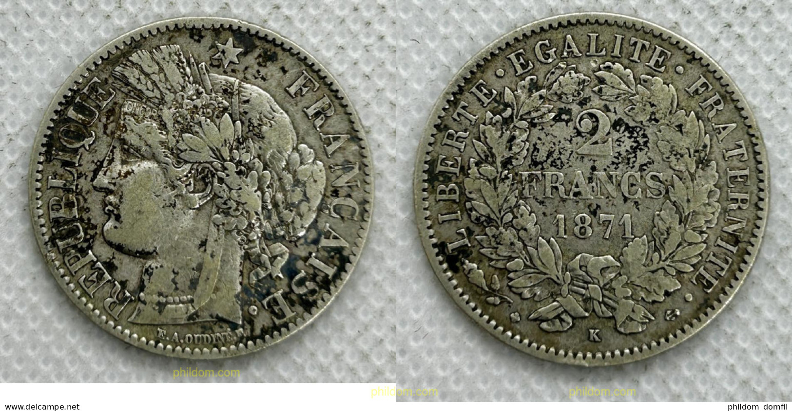 3530 FRANCIA 1871 FRANCE 2 FRANCS 1871 - Otros & Sin Clasificación