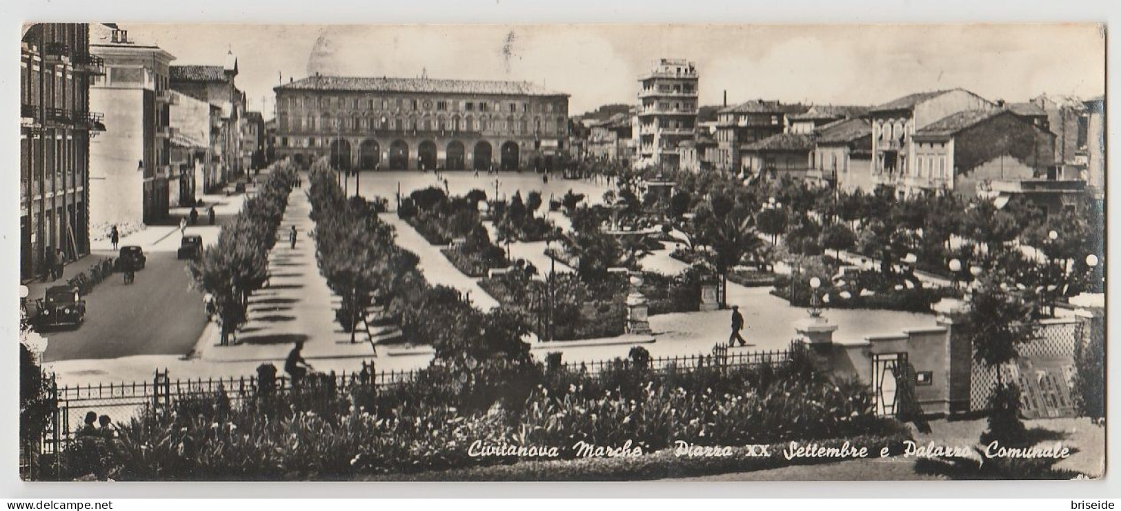 CIVITANOVA MARCHE PIAZZA XX SETTEMBRE PALAZZO COMUNALE FORM.8,5X20,5 VIAGGIATA 1957 - Sonstige & Ohne Zuordnung