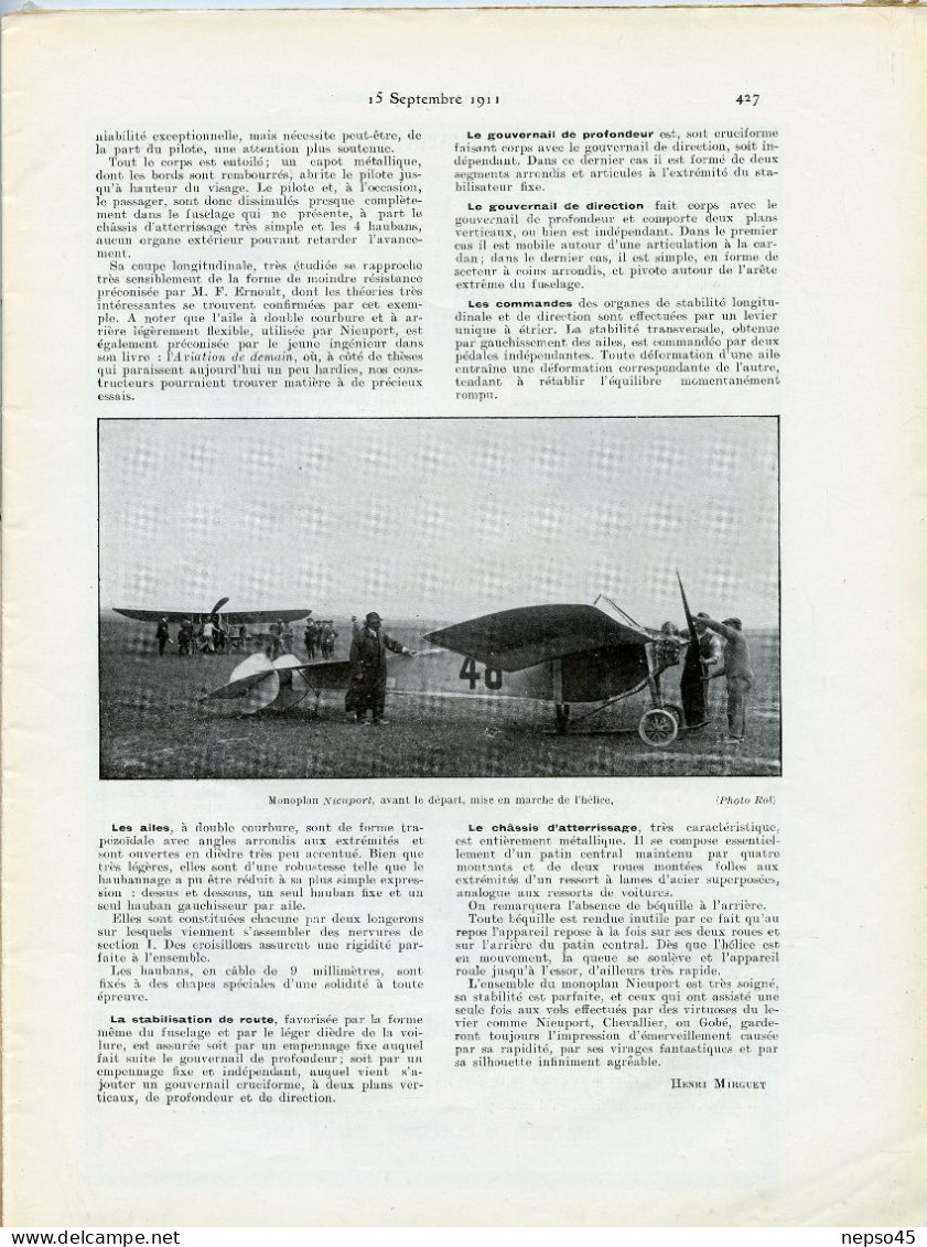 L'aérophile.Revue tecnique & pratique locomotions aériennes.1911.publie le Bulletin Officiel de l'Aéro-Club de France.