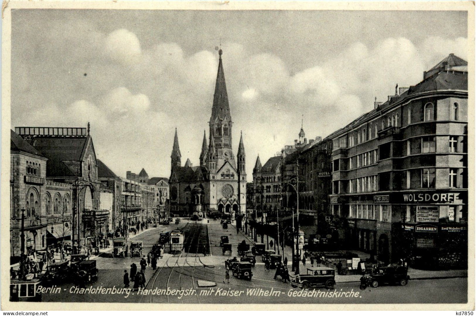 Berlin-Charlottenburg - Hardenbergstrasse Mit K.W.Gedächtnis Kirche - Charlottenburg