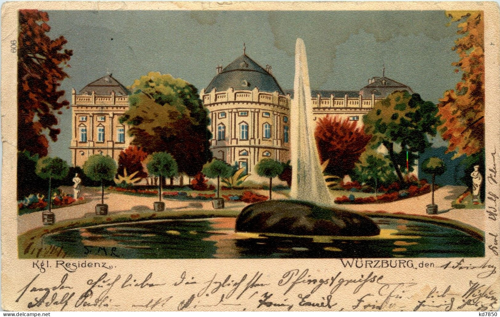 Würzburg - Kgl. Residenz - Litho - Wuerzburg