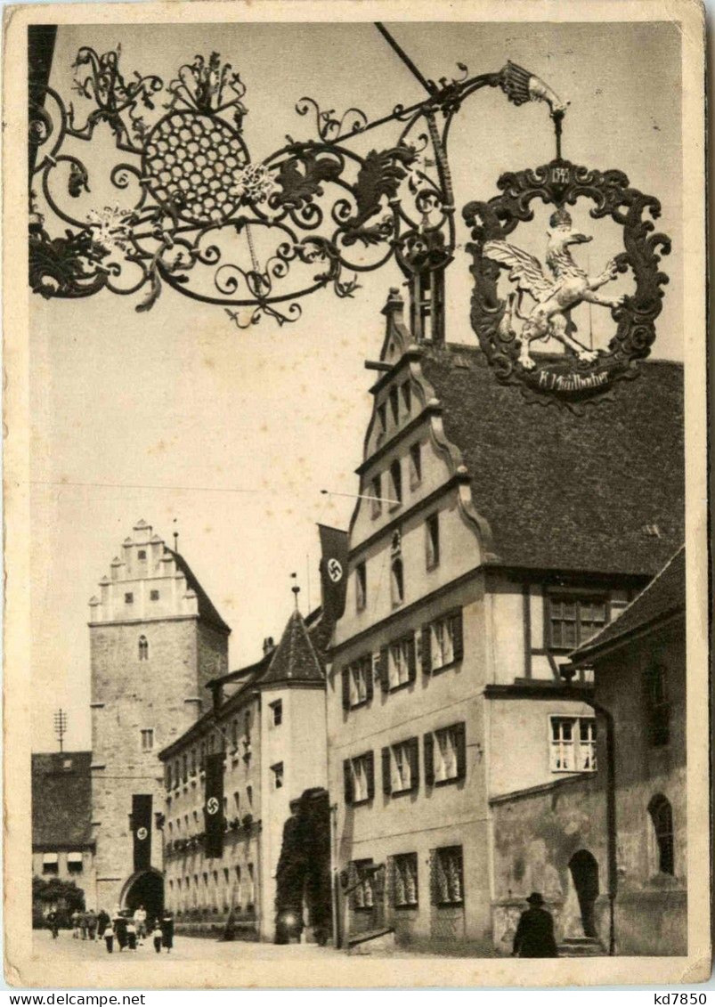 Dinkelsbühl - Rothenburger Strasse Mit Hakenkreuz - 3. Reich - Dinkelsbühl