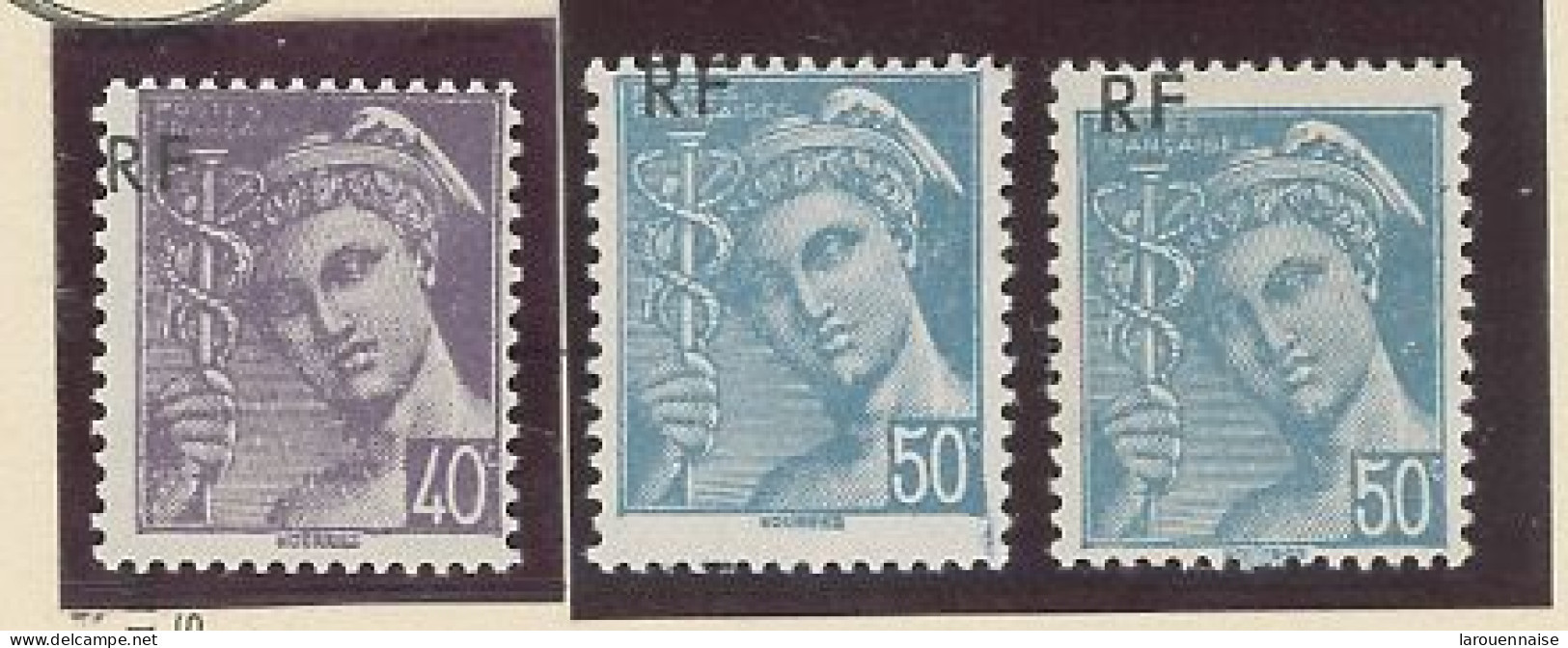 VARIÉTÉ - N°659  - N°660 X2 N**- MERCURE  SURCHARGES  RF DÉPLACÉES - Unused Stamps