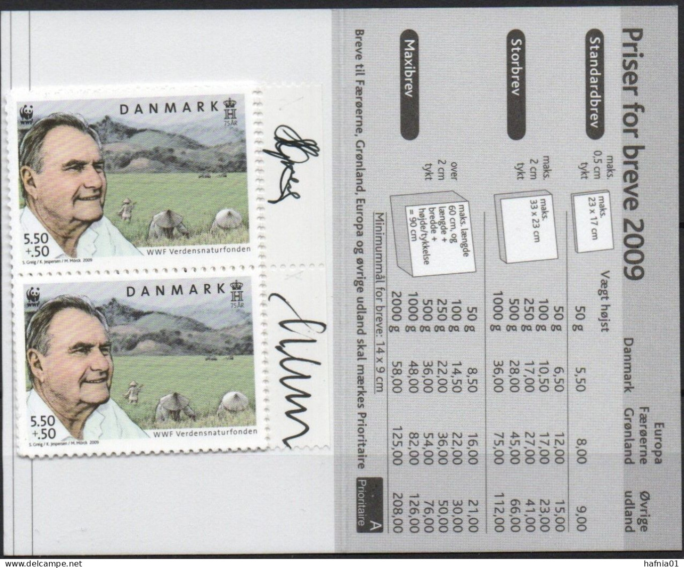 Martin Mörck. Denmark 2009. WWF. Michel 1523 Booklet MNH. Signed. - Booklets