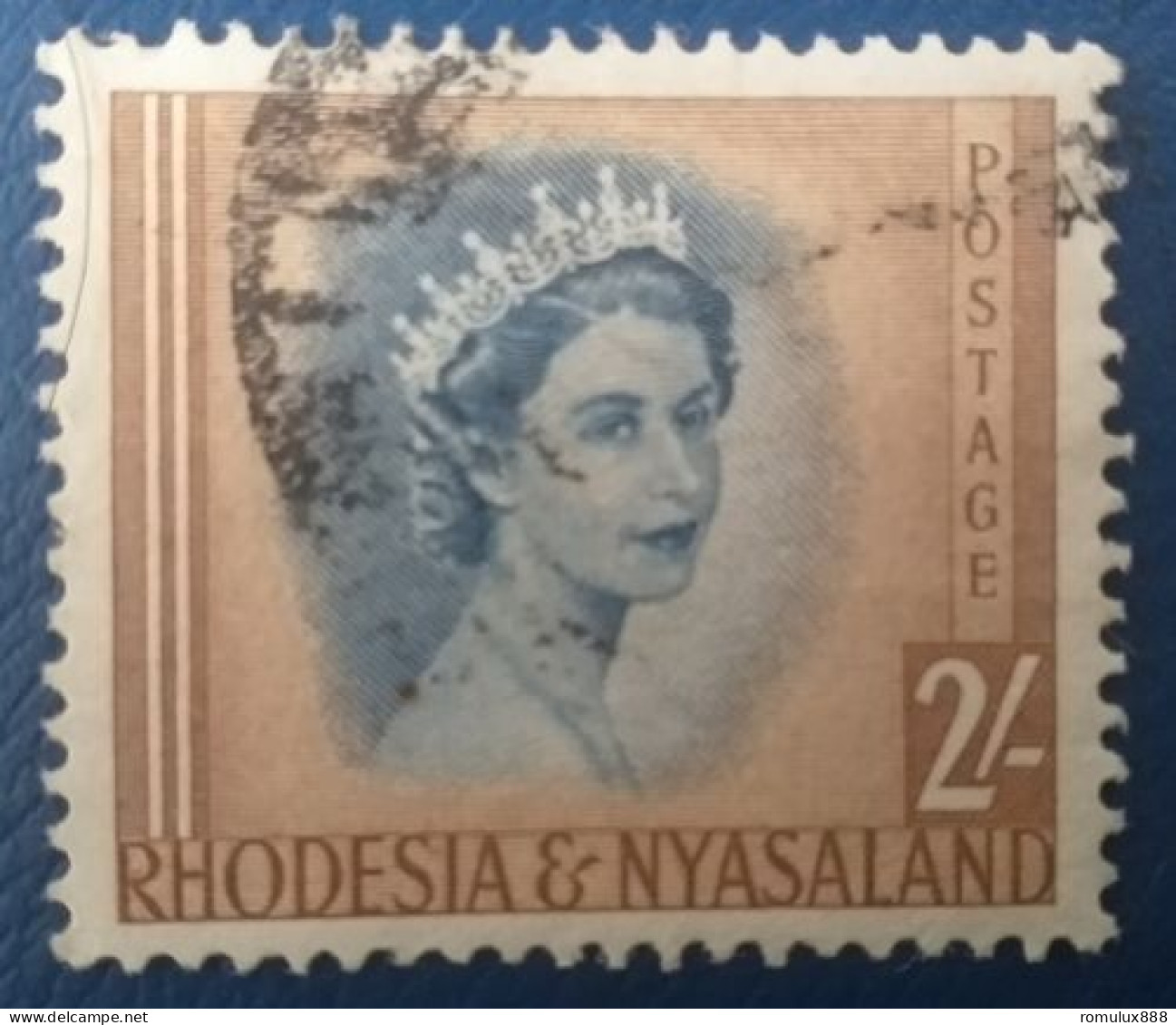 RHODESIA &NYASALAND 2s QII SACC# 12 USED - Rhodesië & Nyasaland (1954-1963)