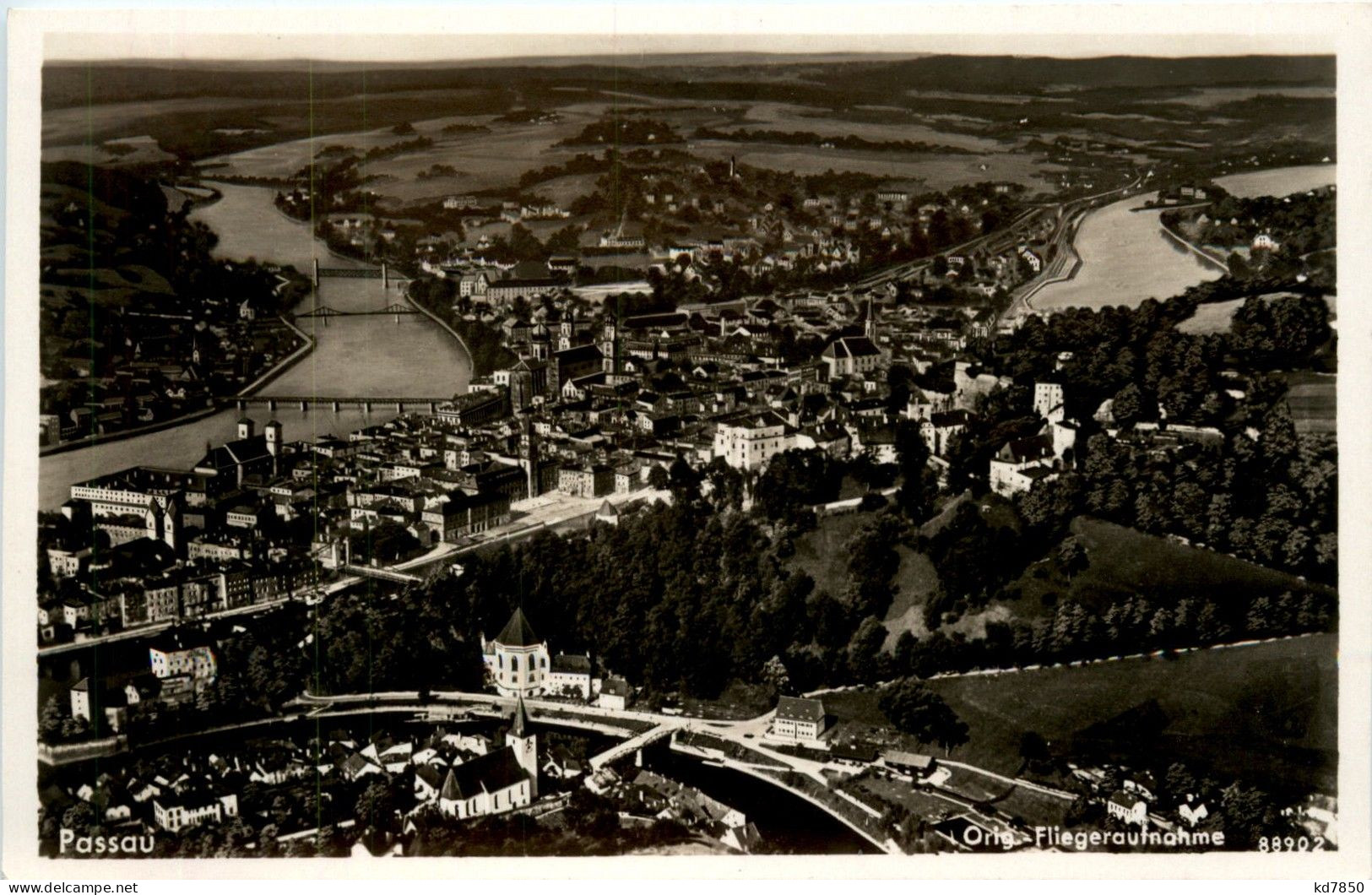 Passau/Bayern - Passau, Fliegeraufnahme - Passau