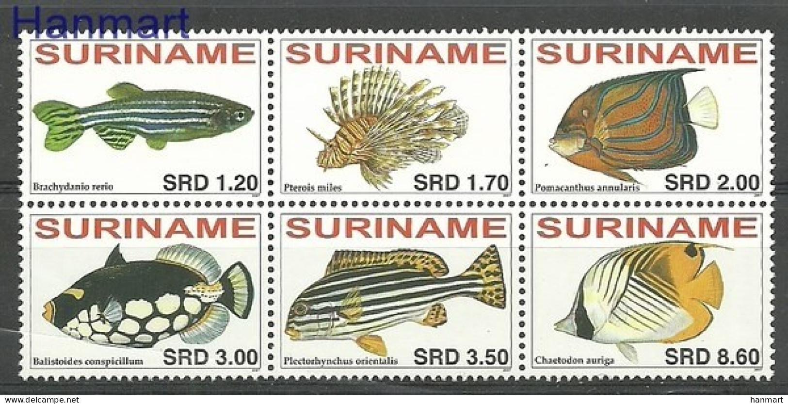Suriname 2007 Mi 2138-2143 MNH  (ZS3 SRNsech2138-2143) - Fishes