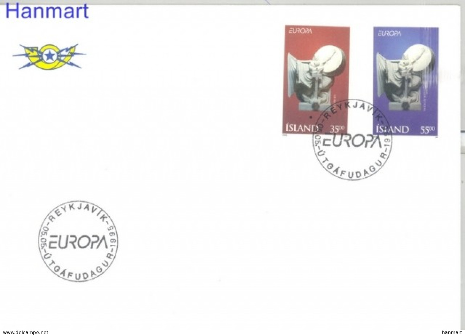 Iceland 1995 Mi 826-827 FDC  (FDC ZE3 ICL826-827) - Monumentos