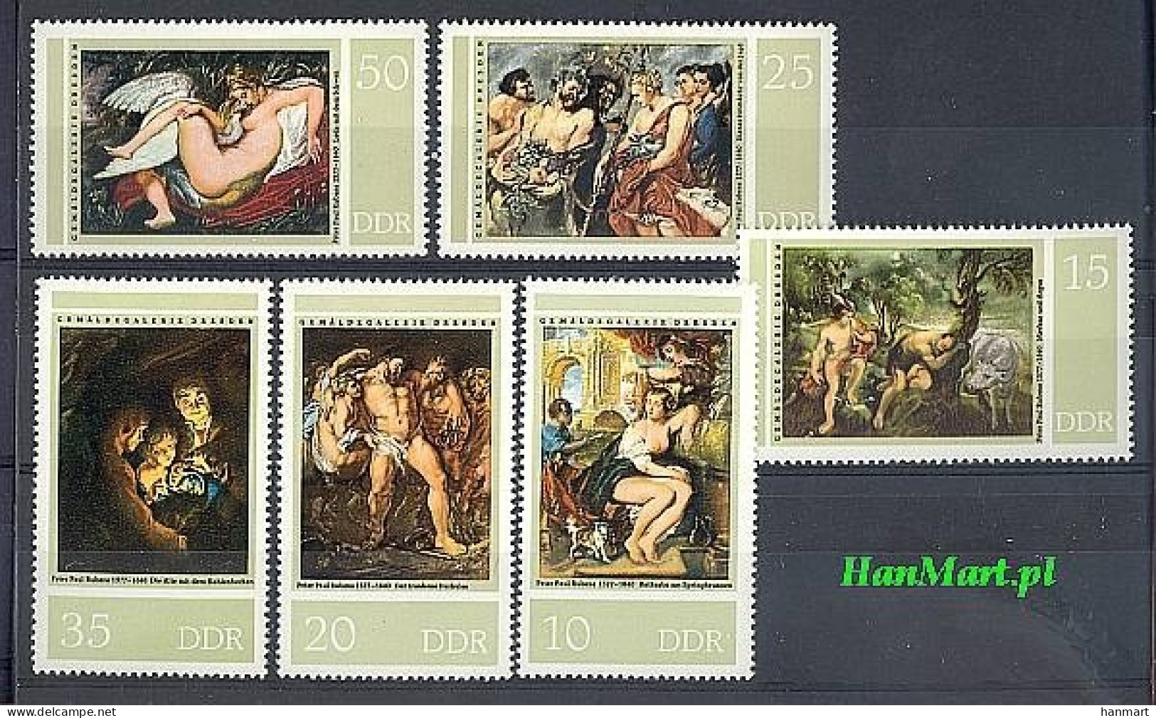 Germany, Democratic Republic (DDR) 1977 Mi 2229-2234 MNH  (ZE5 DDR2229-2234) - Rubens