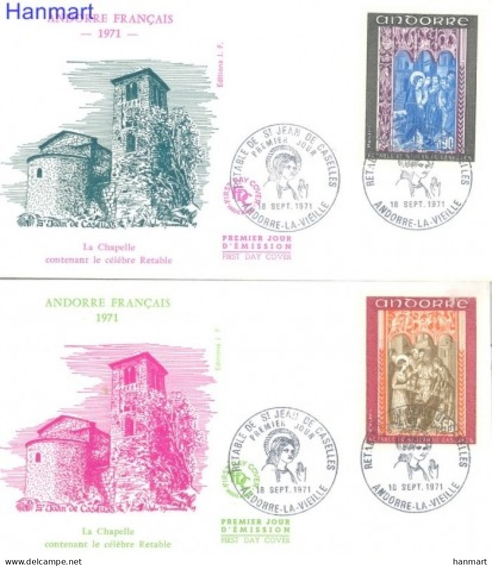Andorra, French Administration 1971 Mi 236 FDC  (LFDC ZE1 ANF237+236) - Christianity