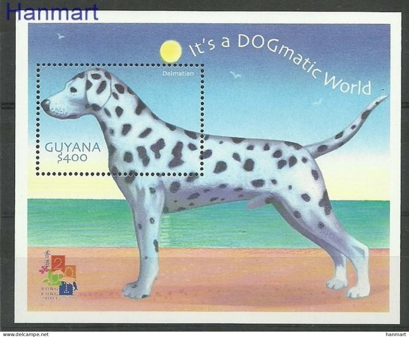 Guyana 2001 Mi Block 690 MNH  (ZS3 GYNbl690) - Chiens