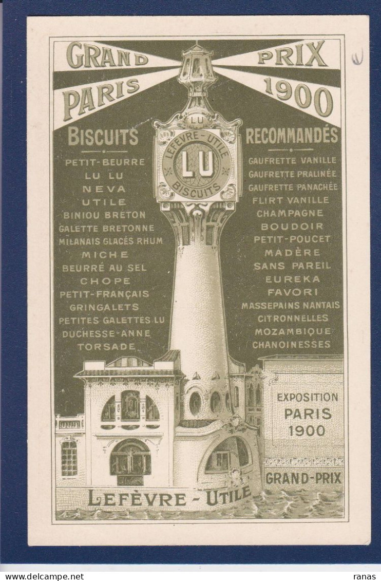 CPA Publicité Lu Lefèvre Utile Non Circulé Art Nouveau Exposition 1900 Voir Scan Du Dos - Advertising