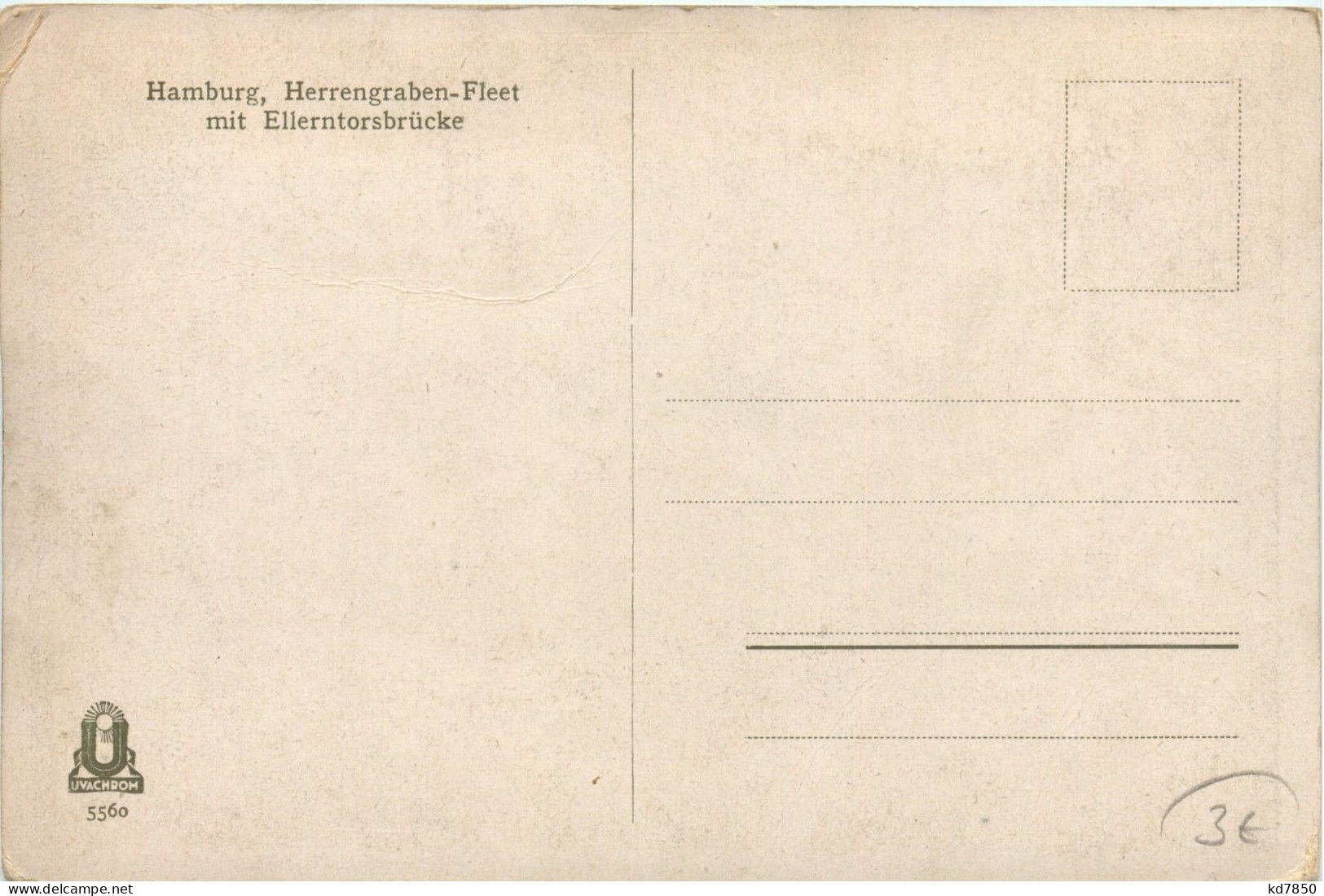 Hamburg/div. Stadtteile - Herrengraben-Fleet Mit Ellertorsbrücke - Autres & Non Classés