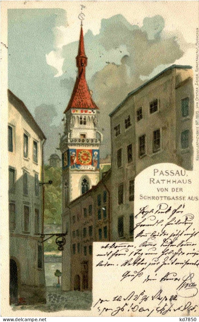 Passau/Bayern - Rathaus, Von Der Schrottgasse Aus - Passau