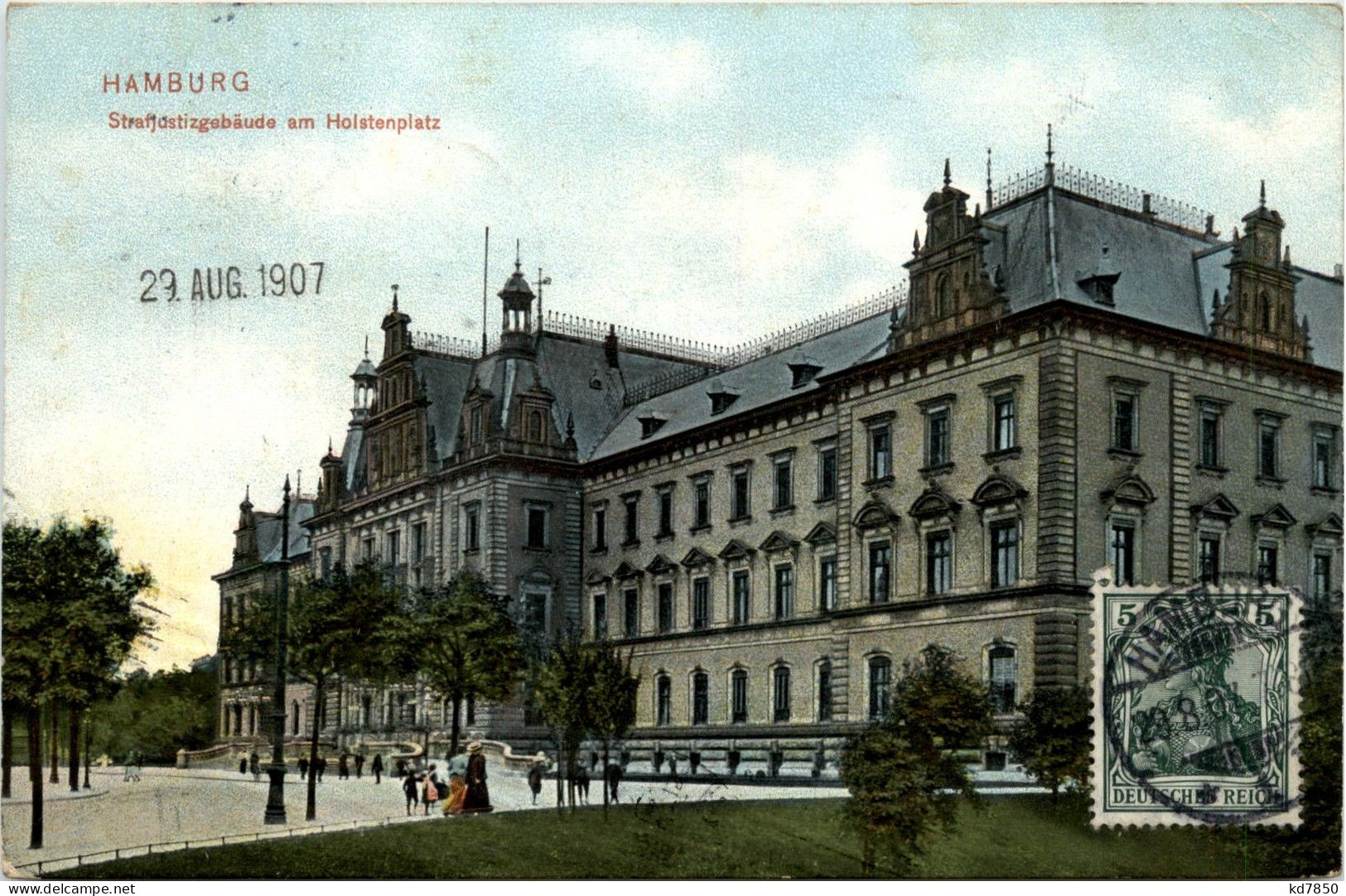 Hamburg/div.Stadtteile - Straf- Justizgebäude Am Holstenplatz 1907 - Autres & Non Classés