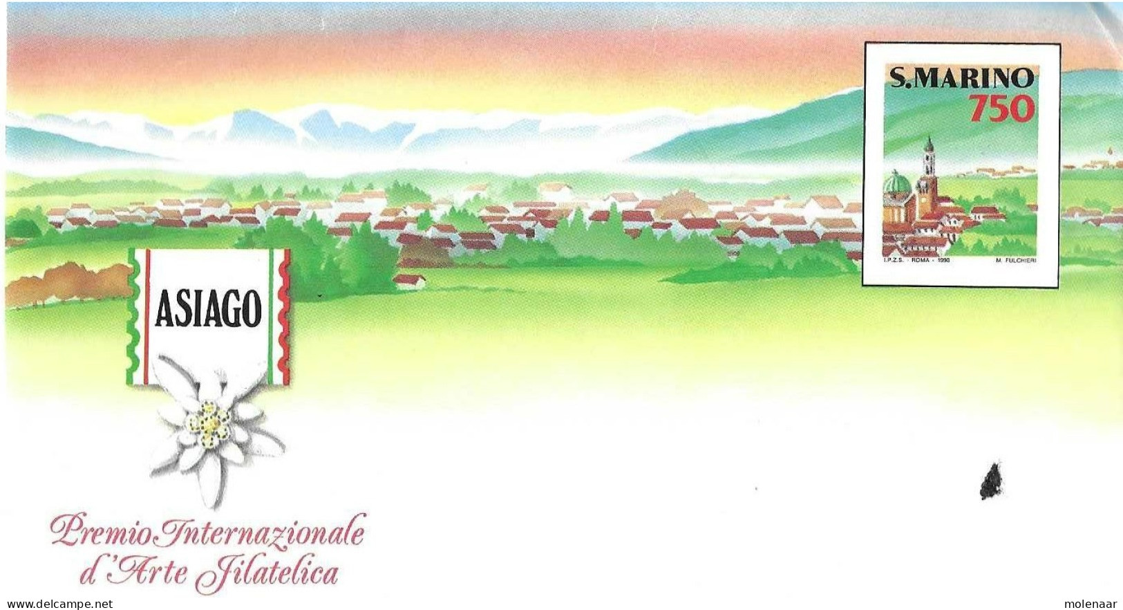Postzegels > Europa > San Marino Postwaardestuk 750 Lire(16969) - Interi Postali