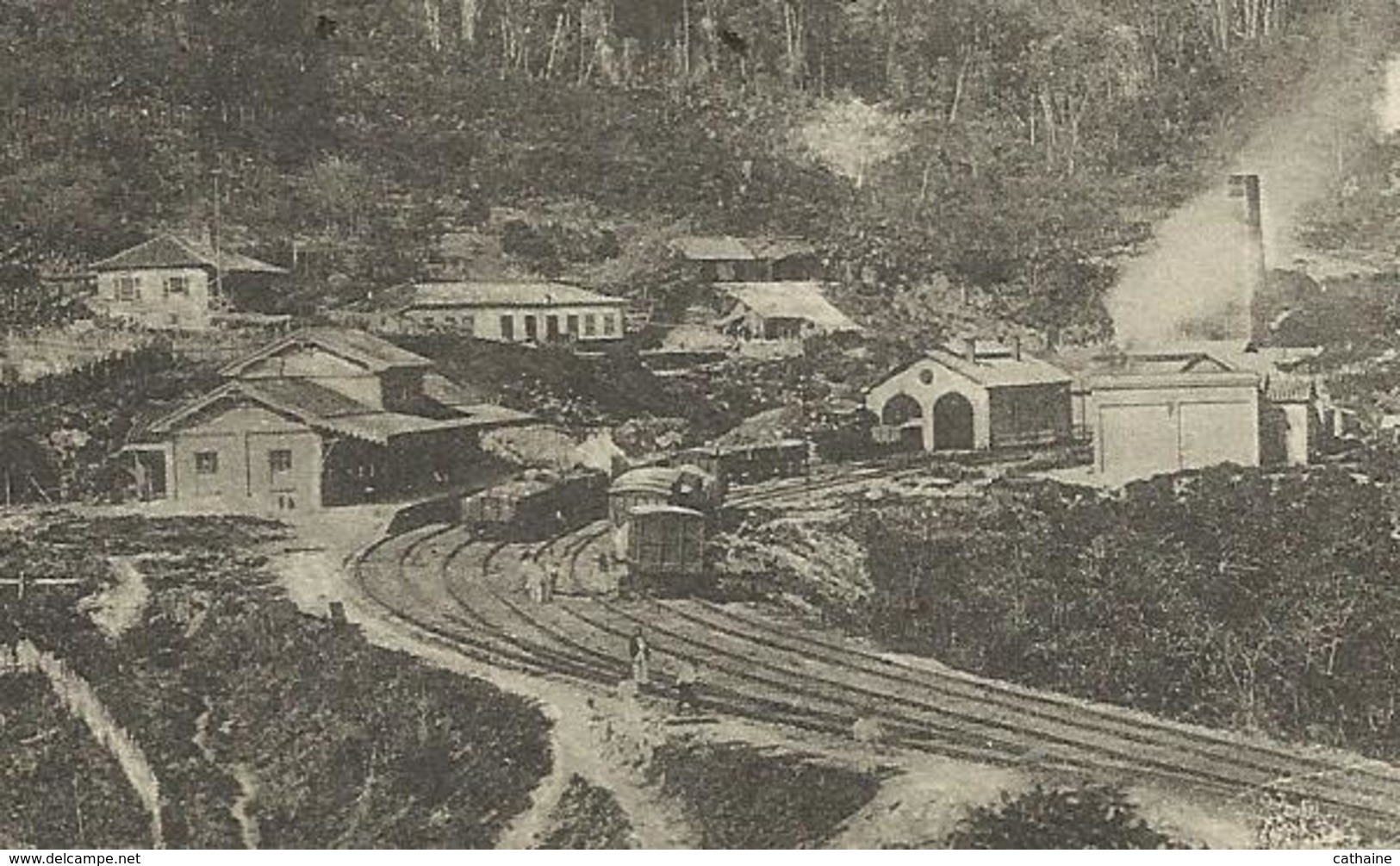MINES . CAMPAGNE D ORIENT 1914/ 15/ 16 . MINES DE CUIVRE DANS LA HAUTE SERBIE . LA GARE - Mines