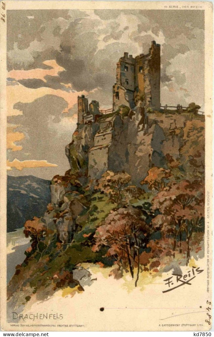 Drachenfels - Litho - Koenigswinter