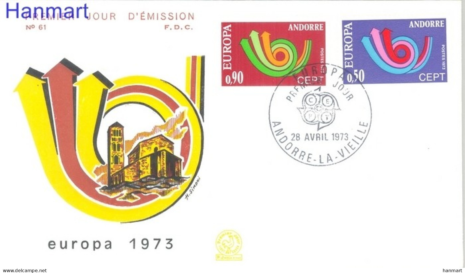 Andorra, French Administration 1973 Mi 247-248 FDC  (FDC ZE1 ANF247-248) - 1973